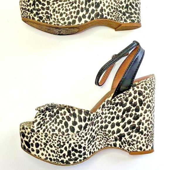 Lucky Brand Leopard Print Wedges - Picture 5 of 10